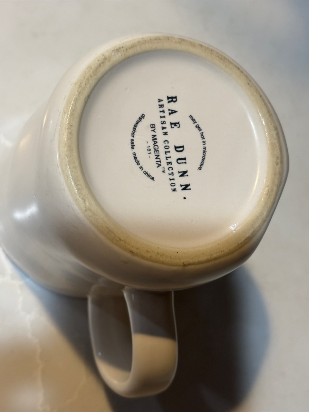 Rae Dunn "Blessed" White Ceramic Coffee Mug - Everyday Inspirational Drinkware - Picture 4 of 4
